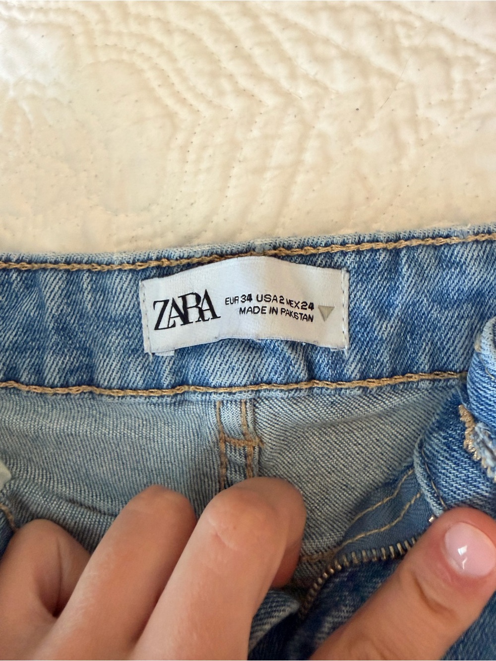 Zara Light Wash Women's Jeans - Pale Blue Denim
